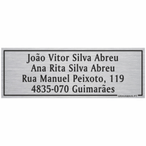Placa de Caixa de Correio Prateada