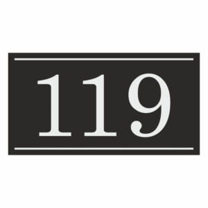 Placa de Número de Porta em Alumínio