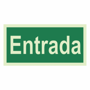 Placa de PVC Fotoluminescente – Entrada