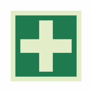 Placa de PVC Fotoluminescente – Primeiros Socorros