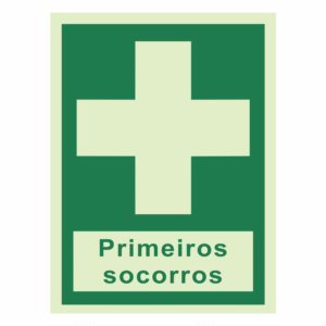 Placa de PVC Fotoluminescente – Primeiros Socorros
