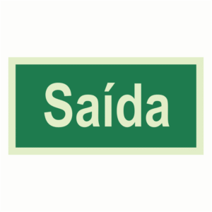 Placa de PVC Fotoluminescente – Saída