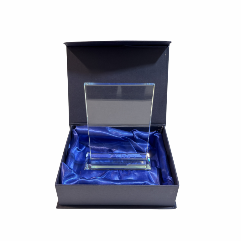 Troféu de Cristal/Vidro com Estojo – Personalizável com Gravação