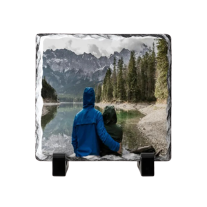 pedra de xisto personalizada quadrada com foto