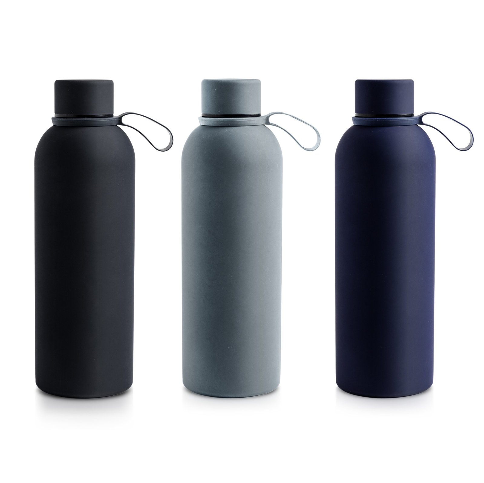 Garrafa térmica com acabamento em borracha THERMAL 500 ml personalizável