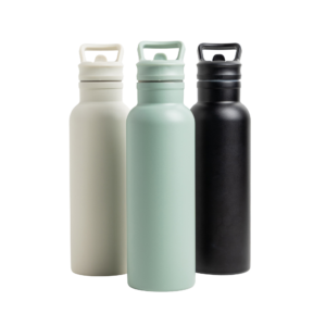 Garrafa térmica personalizável HYDRA 500 ml em aço inoxidável com parede dupla e palhinha dobrável