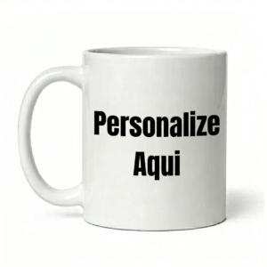 caneca personalizável em cerâmica brilhante 325 ml