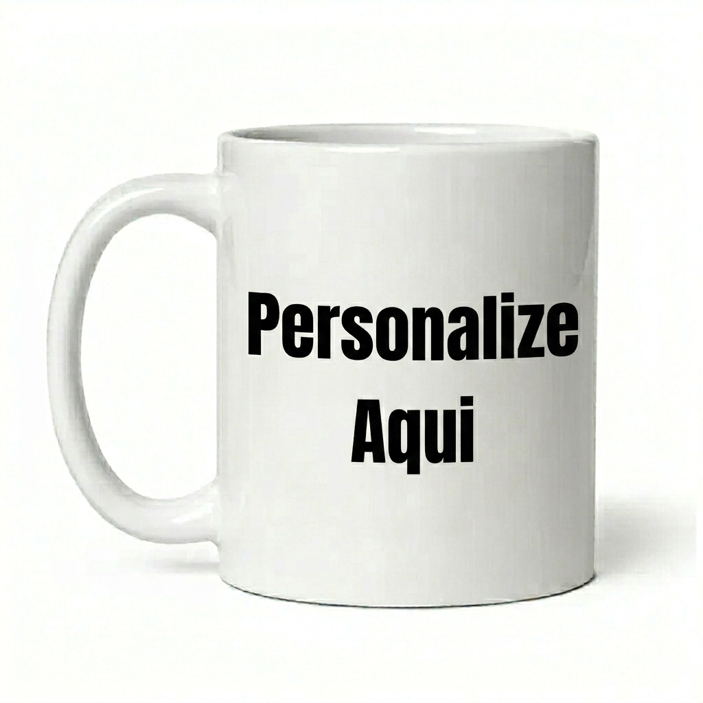 caneca personalizável em cerâmica brilhante 325 ml