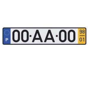 matrícula acrílica homologada 52 x 11 cm 1998 2019